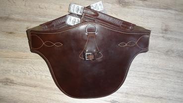 Stollenschutzgurt aus Leder, dunkelbraun, 120 cm, II. Wahl